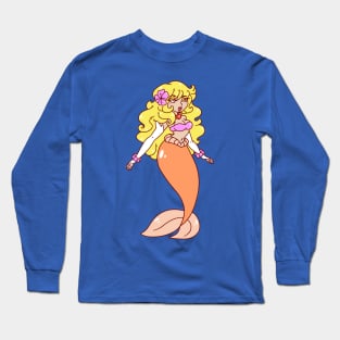 Pink and Coral Mermaid Long Sleeve T-Shirt